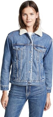 Levi's Women's Premium Ex-Boyfriend Sherpa Jacket Addicted To Love Large
