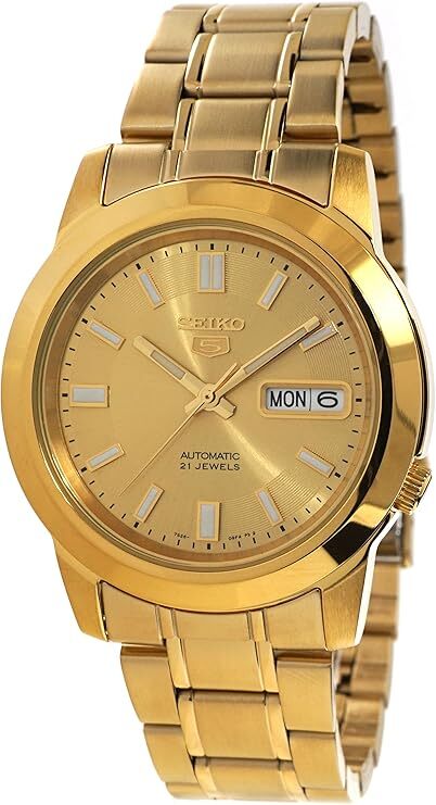 Seiko 5 Automatic Gold Dial Yellow Gold-tone Men's Watch