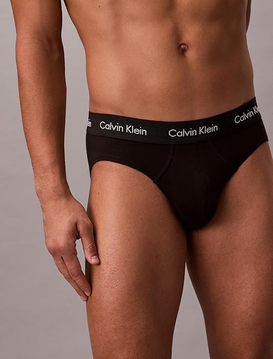 Calvin Klein Men's Cotton Stretch 7-Pack Brief Black Large
