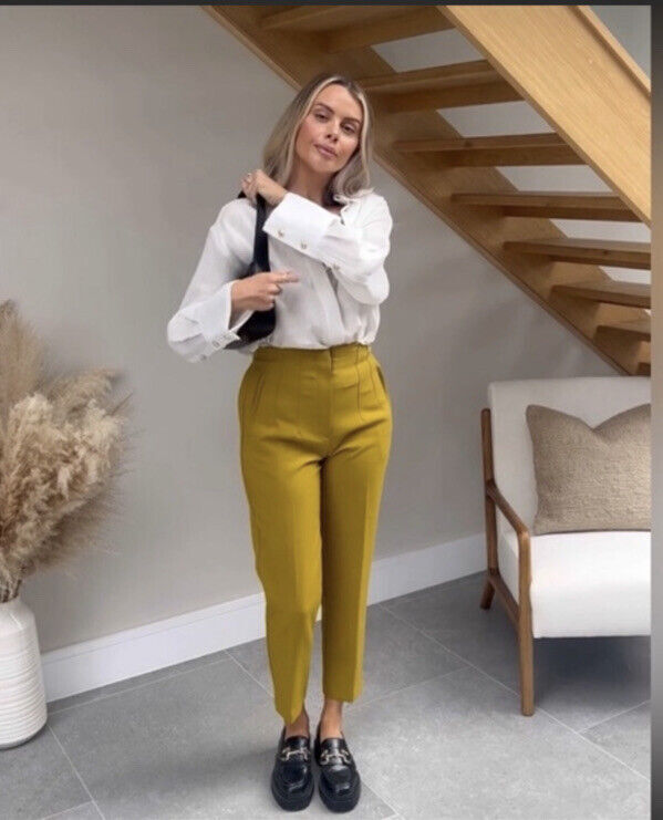 ZARA BNWT HIGH WAIST PANTS TROUSERS OIL ALL SIZES REF. 7901