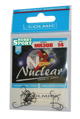 AMI COLMIC NUCLEAR MR300 SIZE 14 BLACK CHROME BUSTA 20 PZ PESCA MARE