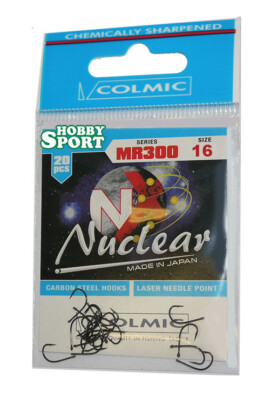 AMI COLMIC NUCLEAR MR300 SIZE 16 BLACK CHROME PESCA MARE - BUSTA 20 PZ