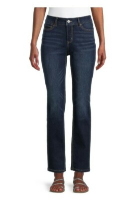  TIME AND TRU High Rise Bootcut Slim Fit Women Size 6 Dark Wash Stretch Jeans