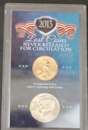 外国コインと使用済み切手のパッケージ品 2013 Lost Coins Never Released For Circulation $1 Sacagawea