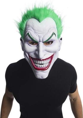 Official Rubie's DC Comic The Joker Mask Super Villain Fancy Dress