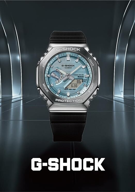 Pre-owned Casio G-shock Gbm-2100-1ajf Metal Case Bluetooth Solar Men Watch Black Japan