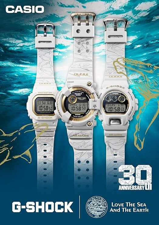 Pre-owned Casio G-shock Gmd-w5601k-7jr Collaboration 30th Anniversary Dolphin Design