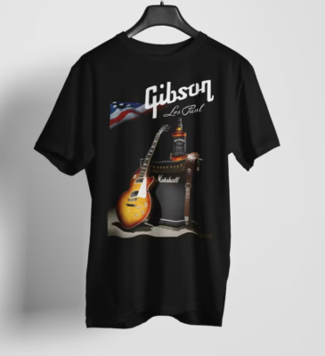 Gibson Les Paul guitar t shirt, ONE SIDE SHIRT, hot, unisex shirt