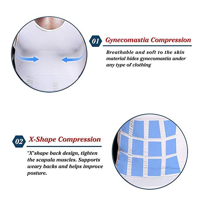 Mens 1/5 Pack Body Shaper Slimming Tummy Vest Thermal Compression Shirt Tank Top