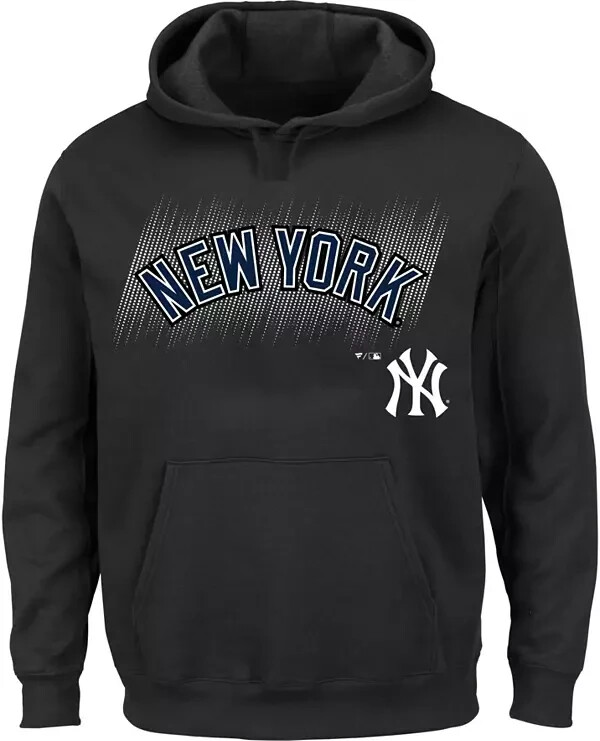 Fanatics Big Mens 4X MLB New York Yankees Черная большая и высокая флисовая толстовка с капюшоном
