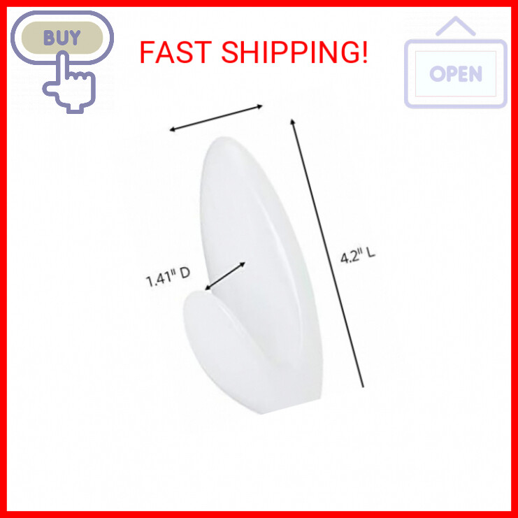 Command Large Towel Hook, 1 Hook, 1 Large Strip/Pack