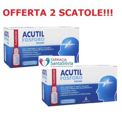 ACUTIL FOSFORO ADVANCE 10 FLACONI OFFERTA 2 SCATOLE STANCHEZZA ED AFFATICAMENTO