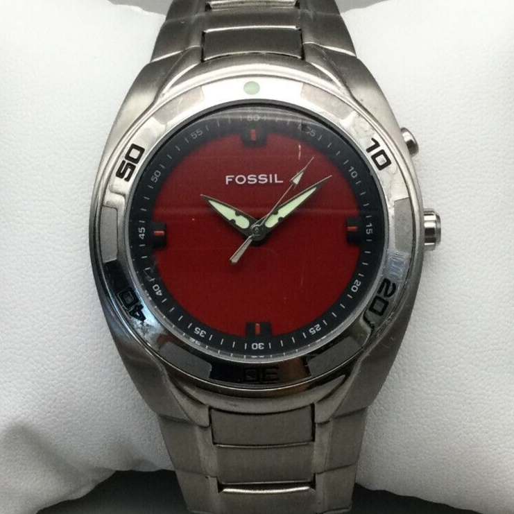 FOSSIL BIGTIC RED 動作問題なし アナデジ 赤 BG-2177 FOSSIL BIGTIC RED 動作問題なし アナデジ 赤 BG-2177