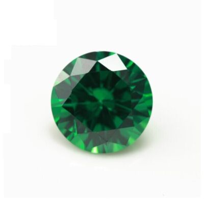 Round Shape Green Emerald 3-12mm Faceted Cut AAAAA VVS Loose Gemstone