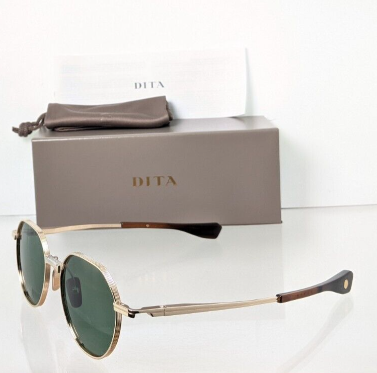 Pre-owned Dita Brand Authentic  Sunglasses Vers - One Dts 150 A 01 Gold 50mm Frame In Green