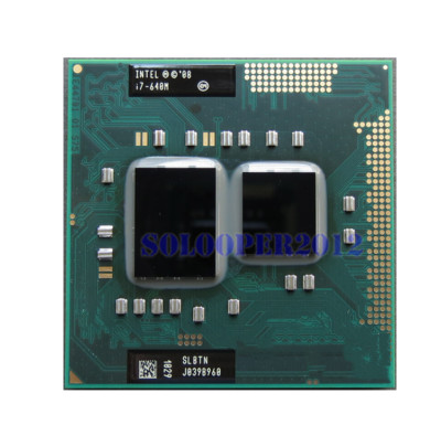 Intel Core i7-640M 4M 2.8 GHz Dual-Core SLBTN Socket G1 Laptop CPU Processor