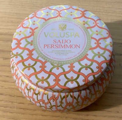 VOLUSPA Saijo Persimmon Luxury Candle Bougie Parfume Coconut Wax Blend 12oz