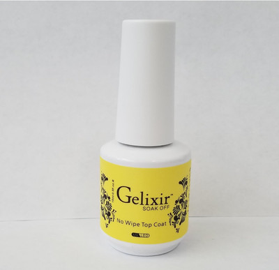 GELIXIR No wipe TOP COAT LED/UV 0.5 fl oz Soak Of Gel For Sale!