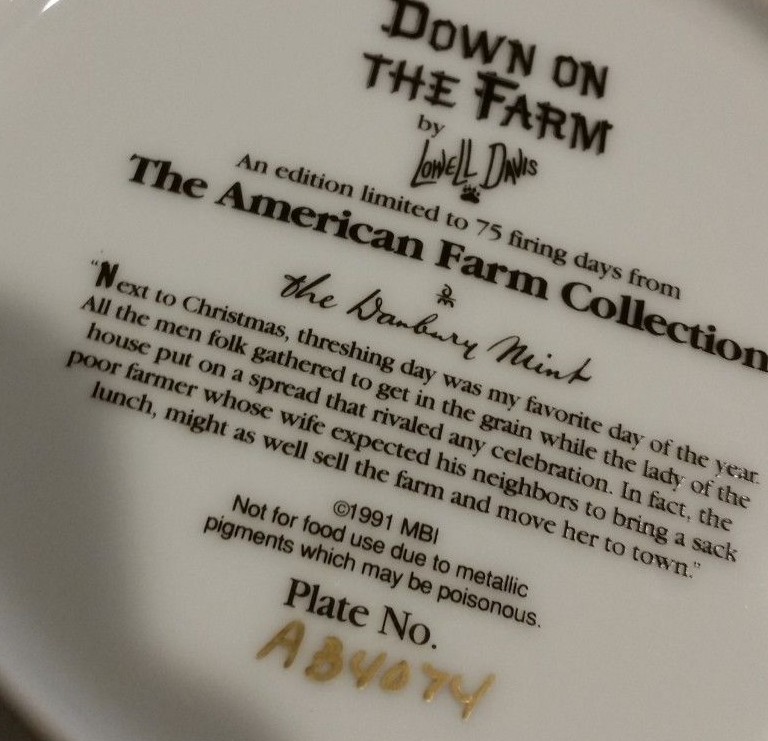 Danbury Mint Lowell Davis Collector's Plate 