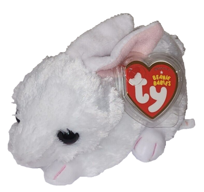 Ty Beanie Baby COTTON the White Bunny Rabbit (6 Inch) MINT with MINT TAGS