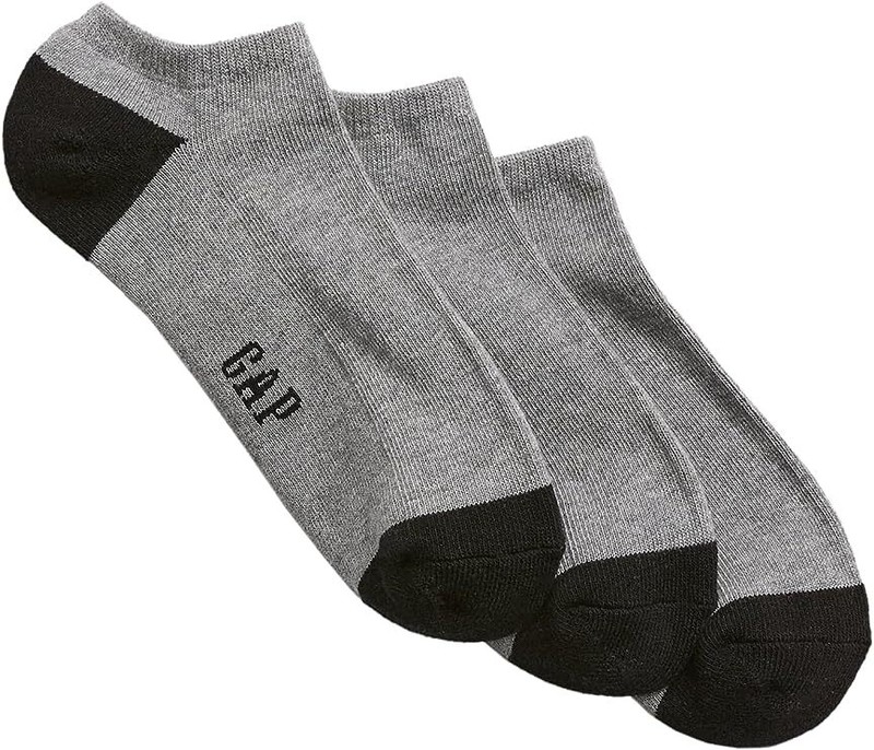 GAP Men's 3-Pack Ankle Socks, One Size