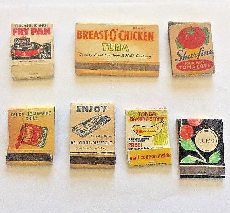 7 Vintage Advertising Matchbooks - Lot 108