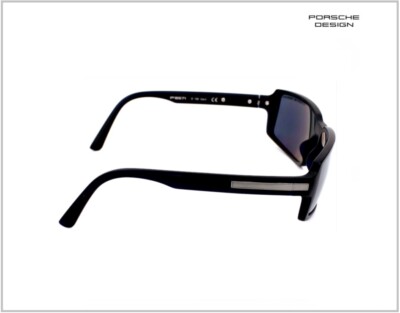 Pre-owned Porsche Design Black Rectangular Sunglasses 63mm P'8571 A 8571-a In Green