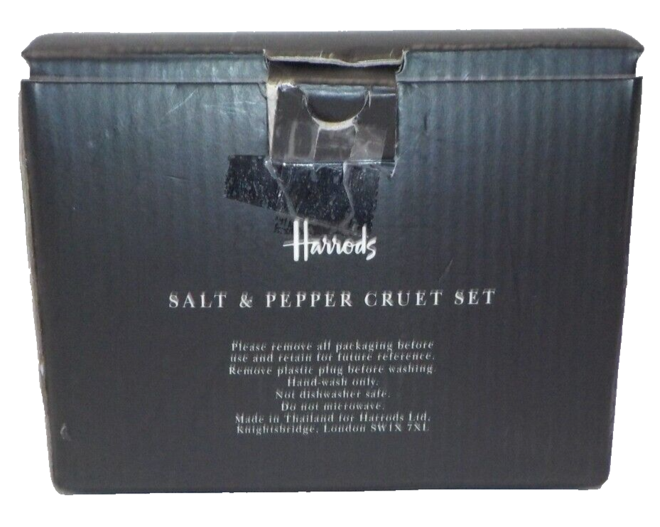 HARRODS SALT & PEPPER CRUET SET 3" SHAKER Green (Super RARE***L@@K)