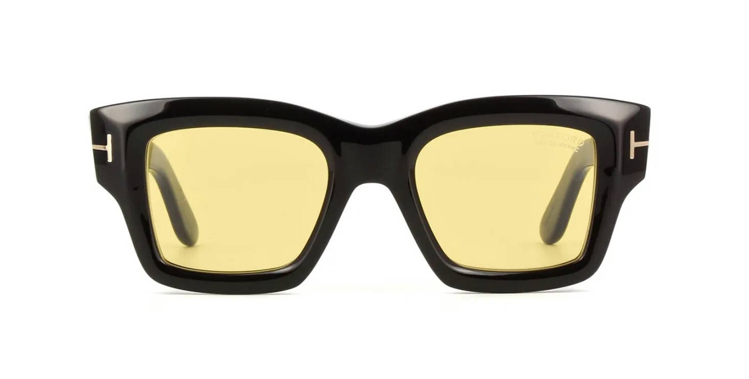 Pre-owned Tom Ford Ilias Ft1154 Black/yellow Photochromic (01e) Sunglasses