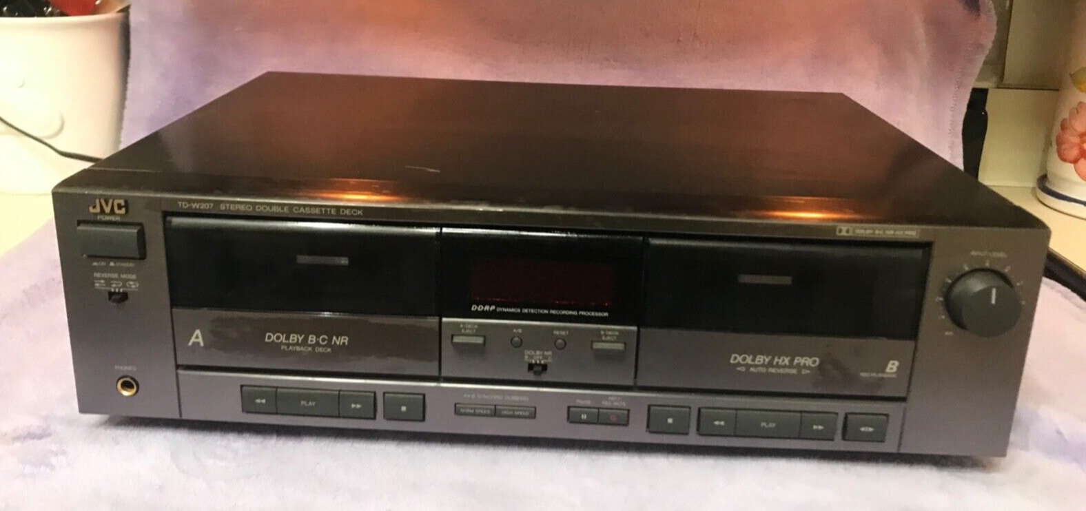 JVC Stereo Cassette Double Dual Tape Deck TD-W207 Auto