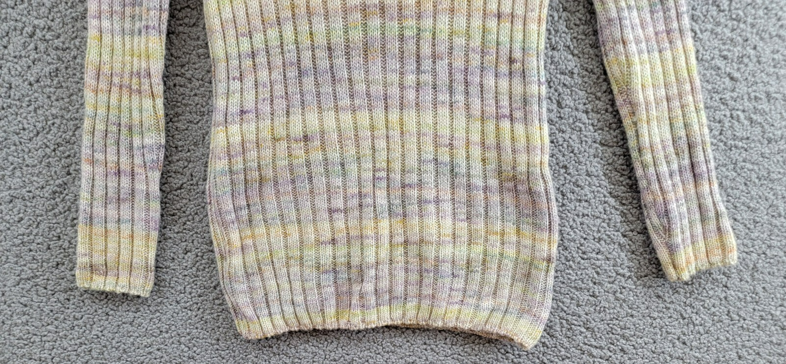 VANESSA BRUNO Arielle Wool Blend Ribbed Crewneck Sweater Womens S Multi Pullover - Picture 4 of 15