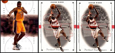 (3)  SP Authentic Isaiah Rider  Lot