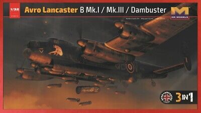 H K Models - 01E012 1/32 Avro Lancaster Bomber/Dam Buster/ Canadian 3-in-1 Kit
