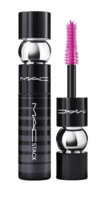 MACStack BLACK Lash Mascara Lot of 2 ~ Superstack Mega Brush ~Travel Sz .1oz/3gm