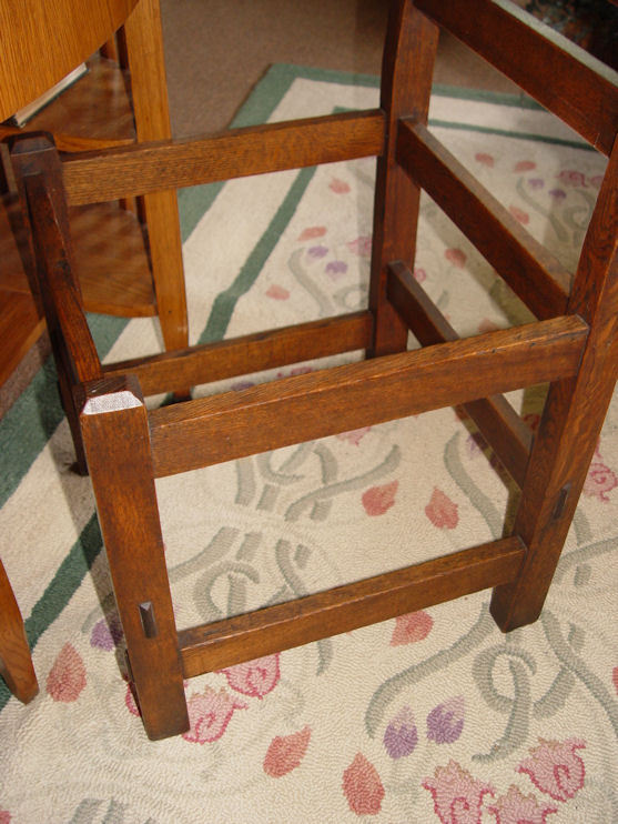 Arts & Crafts Mission Oak 1905 - 1910 Antique Craftsman Mortised Side Chair