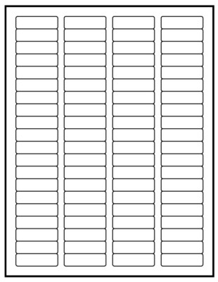 40,000 1.75" x .5" Self Adhesive Return Address Labels 80 per sheet * 80 up *