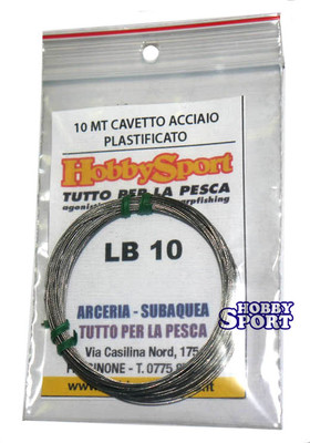 CAVETTO IN ACCIAIO MORBIDO LBS 10  MT 10 X PESCE SERRA