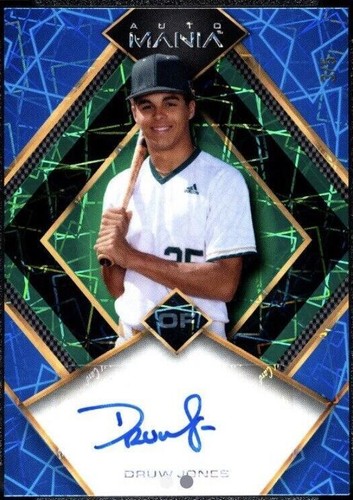 DRUW JONES /15 SAPPHIRE ON CARD AUTO PATCH AUTOGRAPH 2023