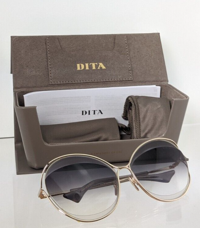 Pre-owned Dita Authentic  Sunglasses Sasu Dts 516-64-01 Gold Frame In Gray