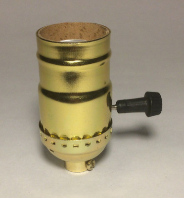New Regular On Off Turn Knob Lamp Socket for standard size Light Bulbs #SO345