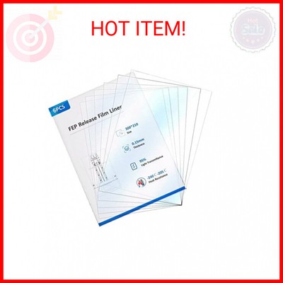 6PCS Creality FEP Film Release Films 300 x 210 x 0.15mm for ELEGOO Saturn 2/Satu