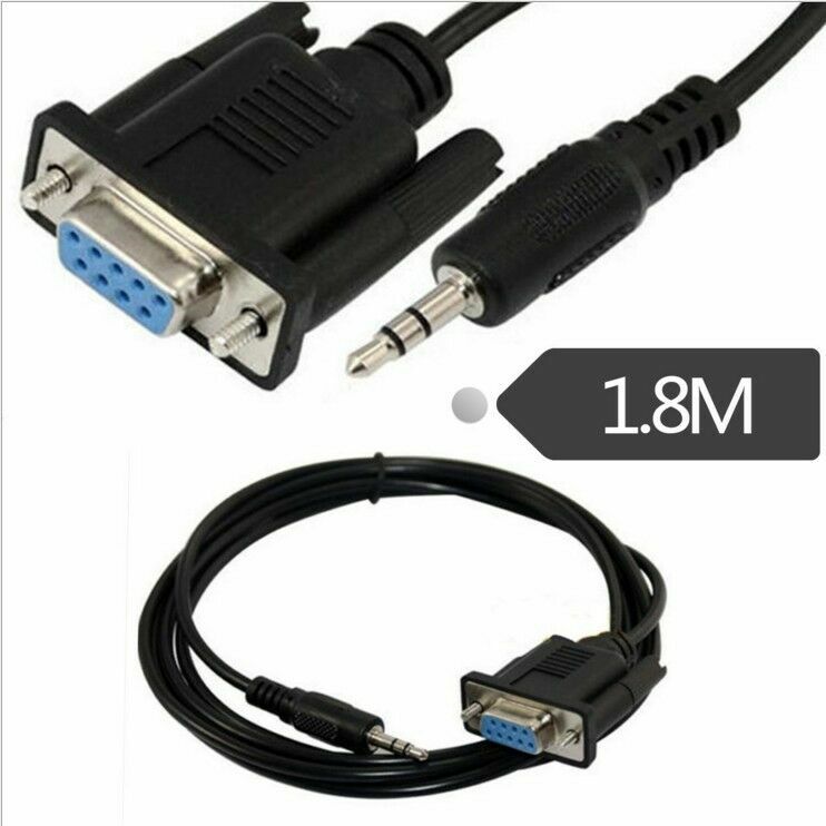 1.8m 9 Pin RS232 DB9 Female to 3.5mm Male Jack Plug Adapter Serial Data