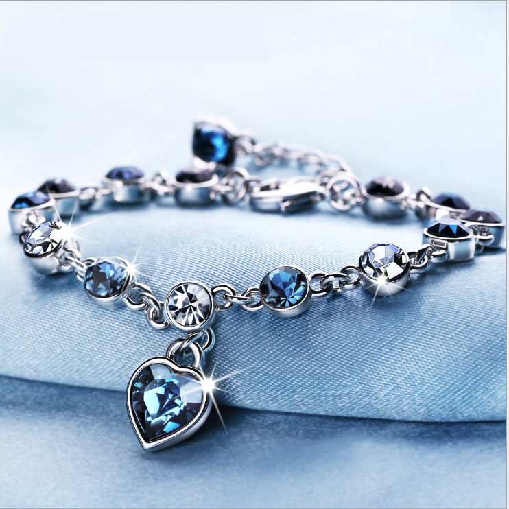 SILBER Armband Armkette Zirkon Geschenk Schmuck Silberkette für Damen Frauen