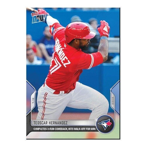 2022 Topps Now #542 Teoscar Hernandez Blue Parallel Card #d 9/49