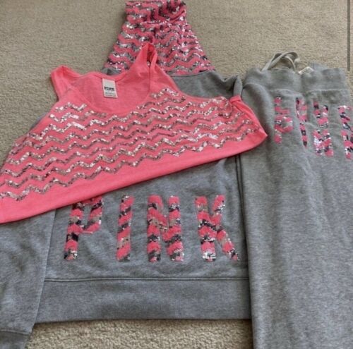 Victoria's Secret Pink Vintage Chevron bling hoodie / tank Victoria's Secret Pink Vintage Chevron bling hoodie / tank