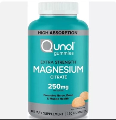 Qunol Magnesium Citrate Extra Strength 250 mg, 150 Gummies