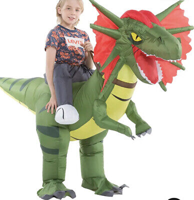 Inflatable Dinosaur Costume Children’s Size Halloween Blow up Costume Riding