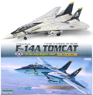 F-14 TOMCAT \"Jolly Rogers\" 1:72 ホビーマスター F-14A Tomcat 1:72 Diecast Model - Hobby Master HM-HA5236