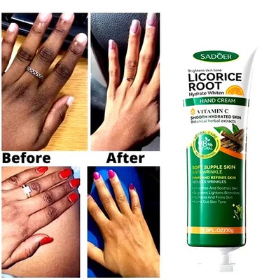 LICORICE ROOT FAST WHITENING DARK KNUCKLE HAND CREAM, MELANIN, MOISTURIZING