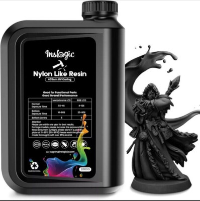 Inslogic Nylon Like 3D Printer Resin, Strong 3D Resin for 2K 4K 8K LCD DLP SLA